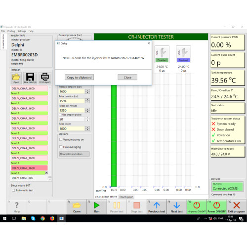 Стенд для форсунок Common Rail на 4 форсунки с кодированнием