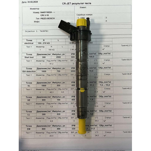 Пьезо форсунка б/у Bosch 0445116024 BMW 2.0 3.0D