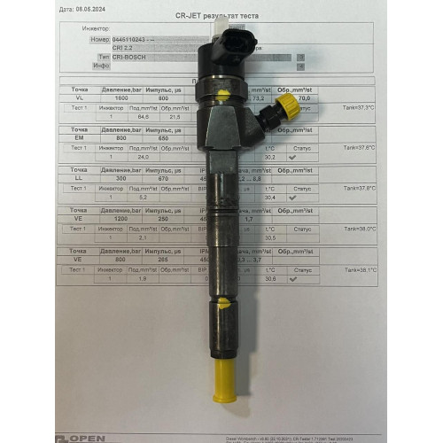 Форсунка б/у Bosch 0445110243 Опель Фиат 1.9D