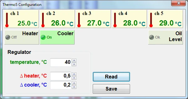 Рисунок 1. 5-ти канальный терморегулятор Рисунок 1. 5-ти канальный терморегулятор